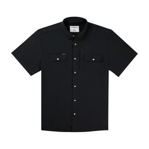 PONCHO The Burnt End, Regular Fit Men's Black Short-Sleeve Shirt, NWT, Size XL